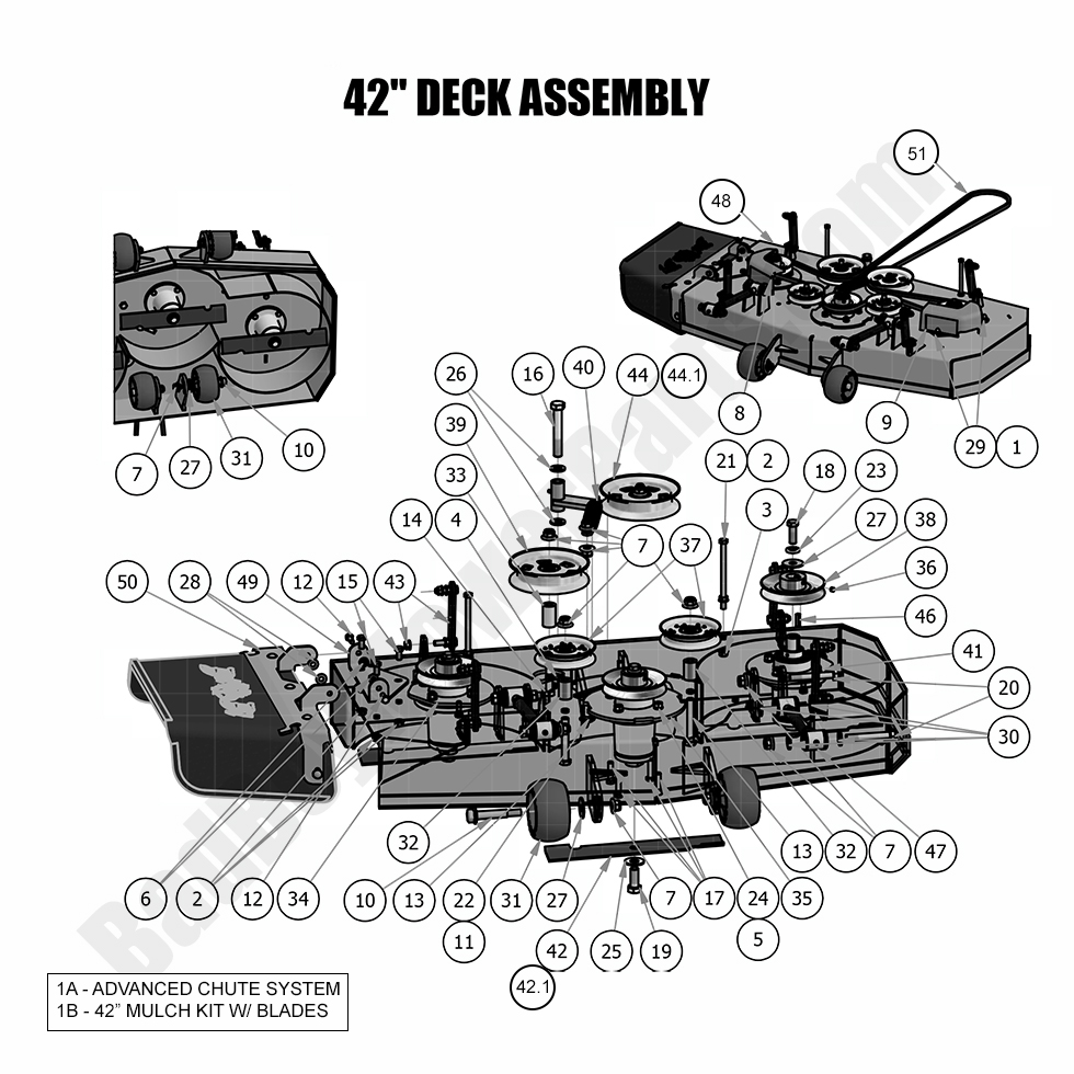 1766 - Bad Boy Mower Parts Lookup > 2018 > Compact Outlaw > 42\" Deck Assembly